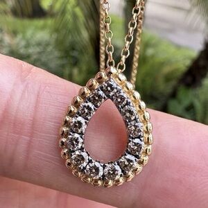 Le Vian Dolce D’Oro 14K Yellow Gold 3/4ct Chocolate Diamond Pendant 19” Necklace